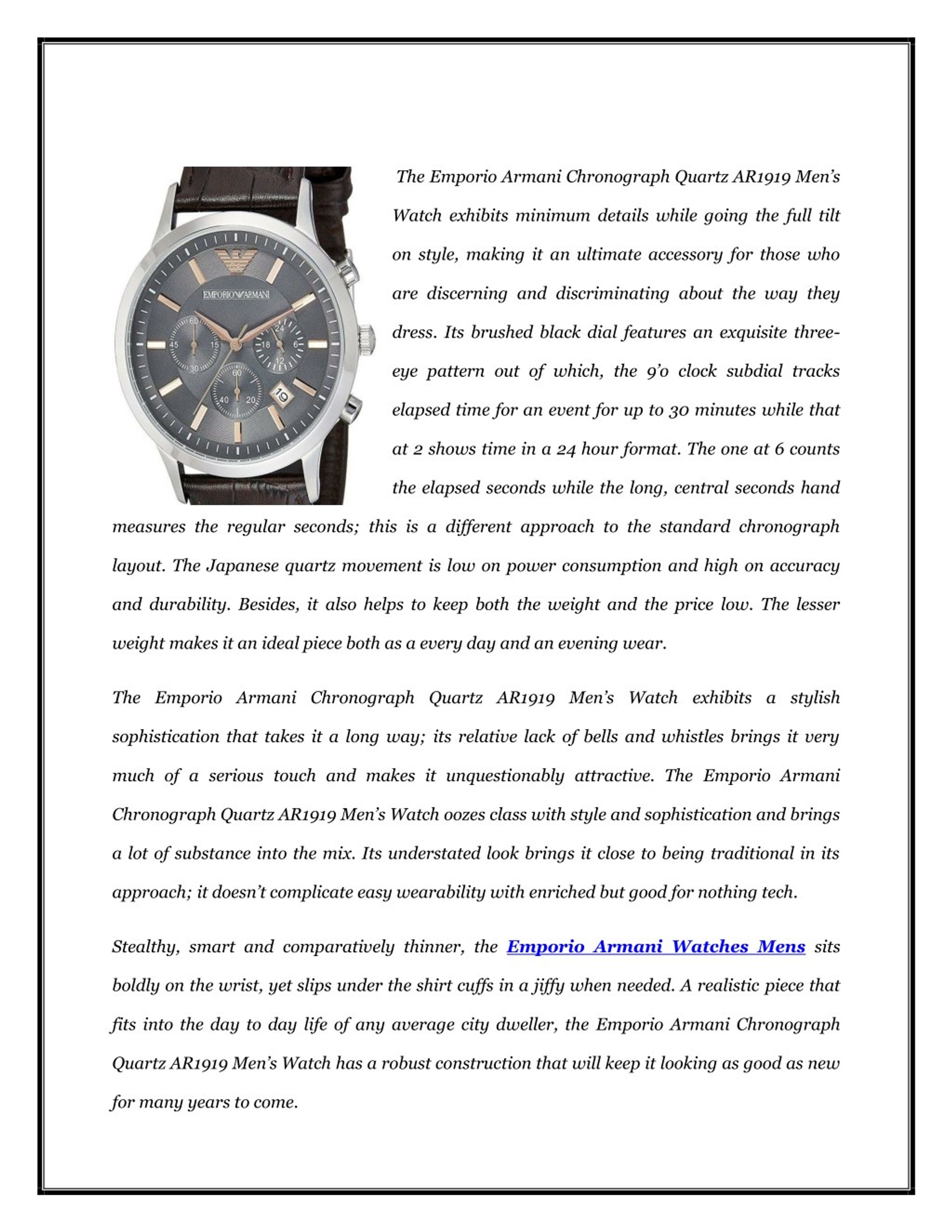 ar1919 armani watch