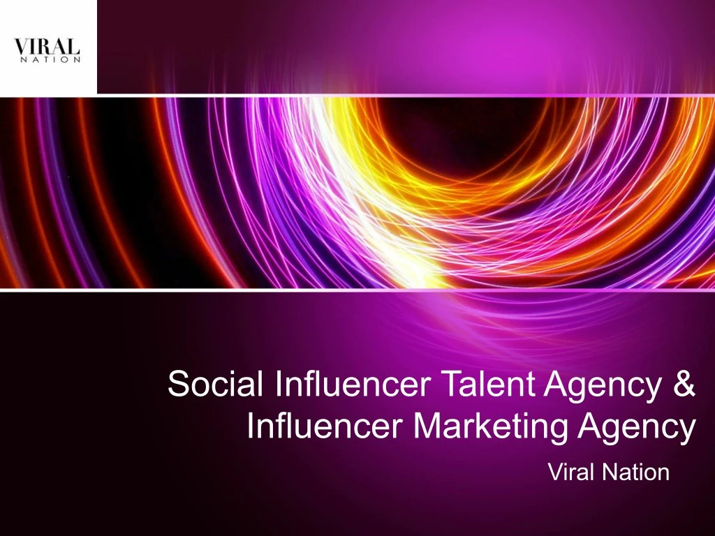 social influencer talent agency influencer n.