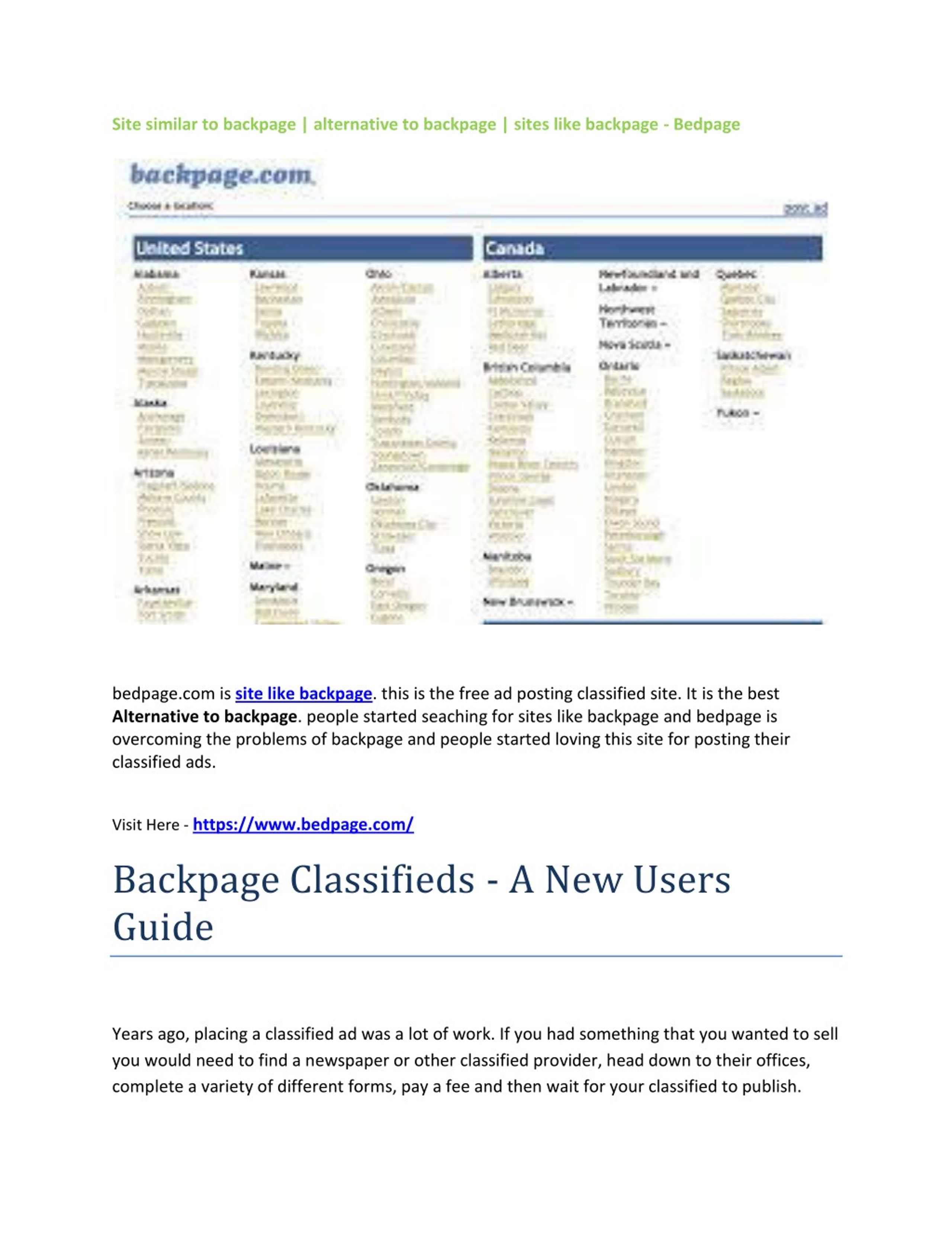 Sites like other what backpage are 12 Best