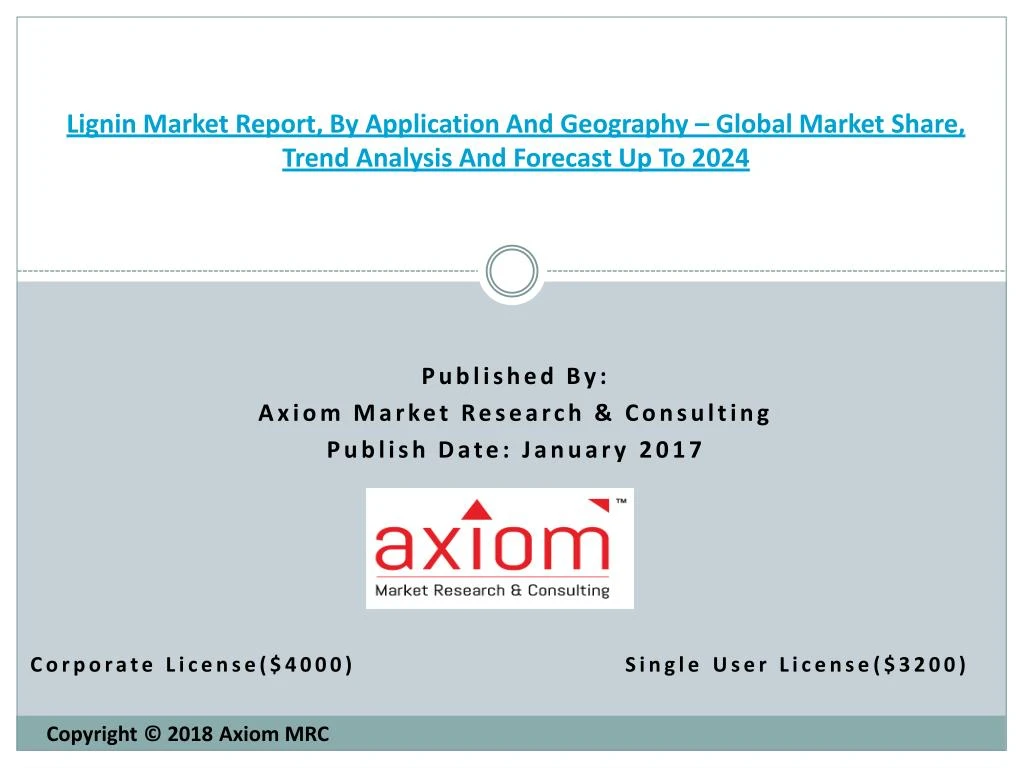 PPT Lignin Market Analysis and Growth Forecast by Regions and