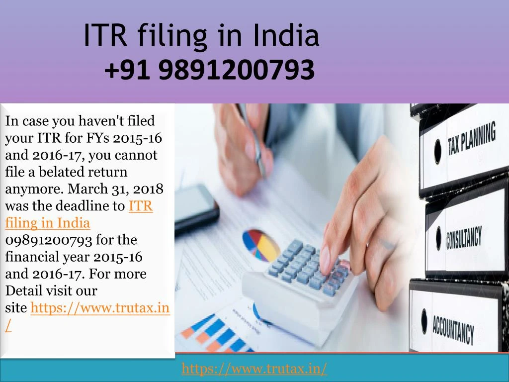 PPT - Missed the March 31 deadline to ITR filing in India 09891200793 ...