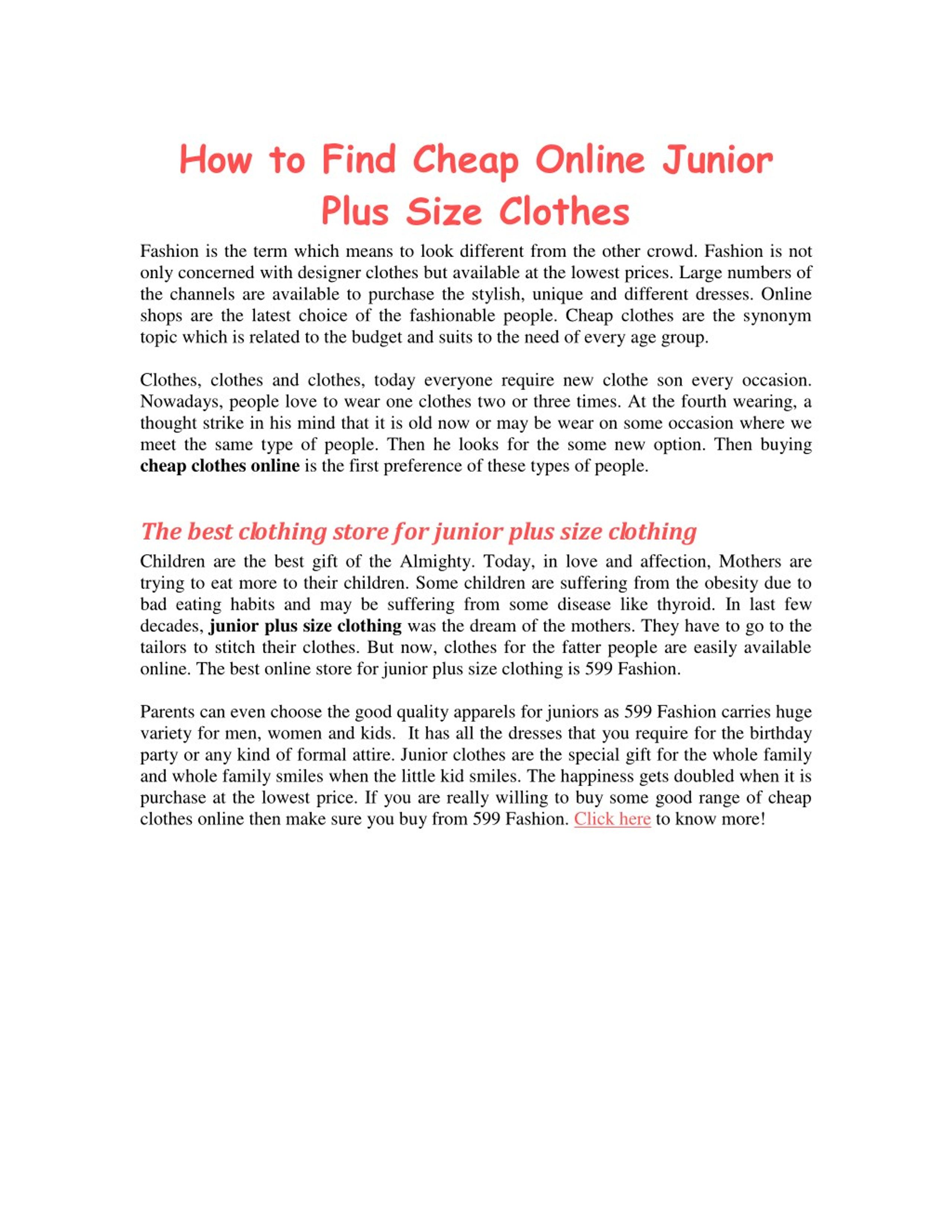 PPT - How to Find Cheap Online Junior Plus Size Clothes PowerPoint  Presentation - ID:7874660