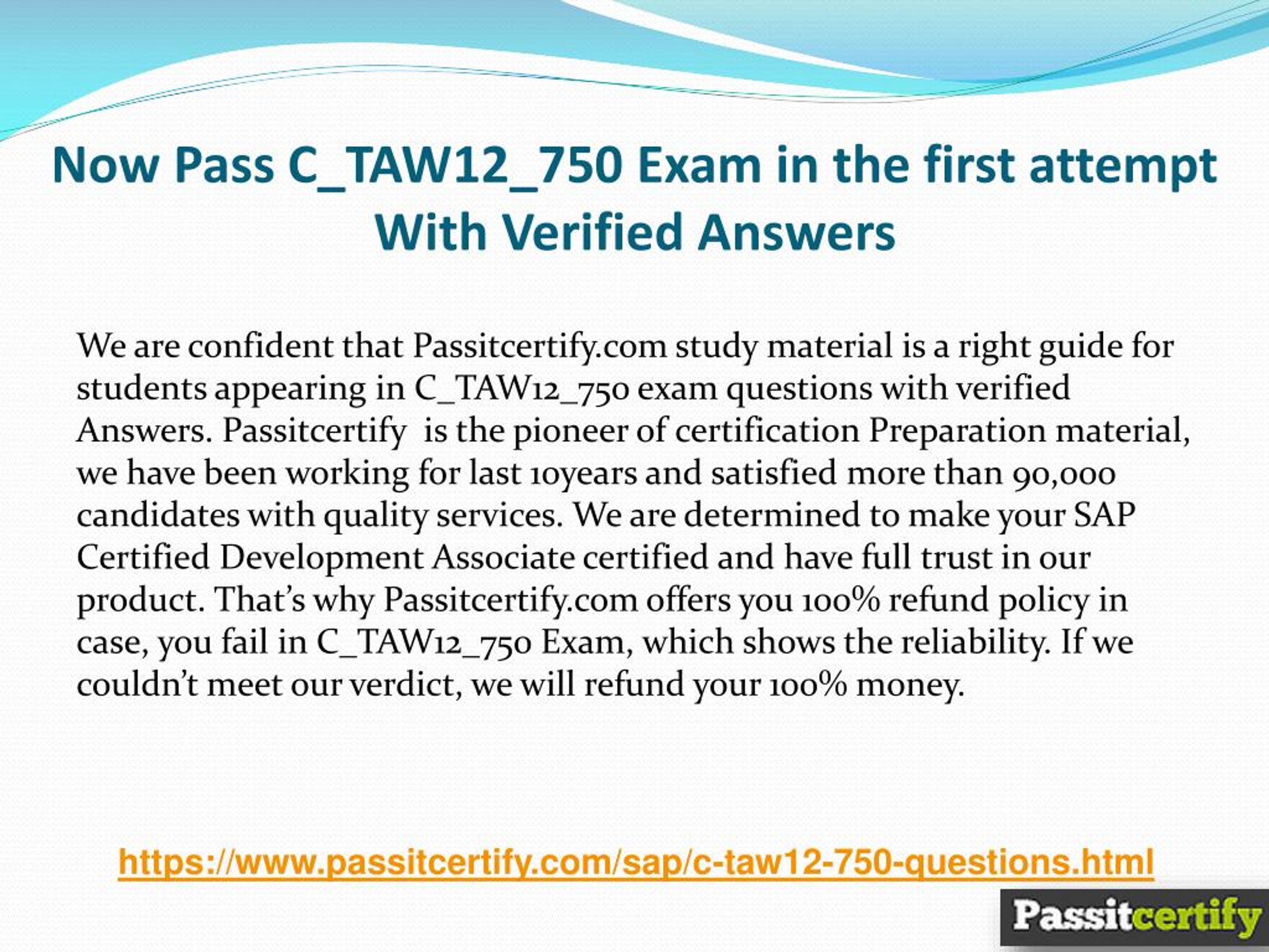 PPT - C_TAW12_750 SAP [May 2018] Updated Exam - Easy Way Sns-Brigh10