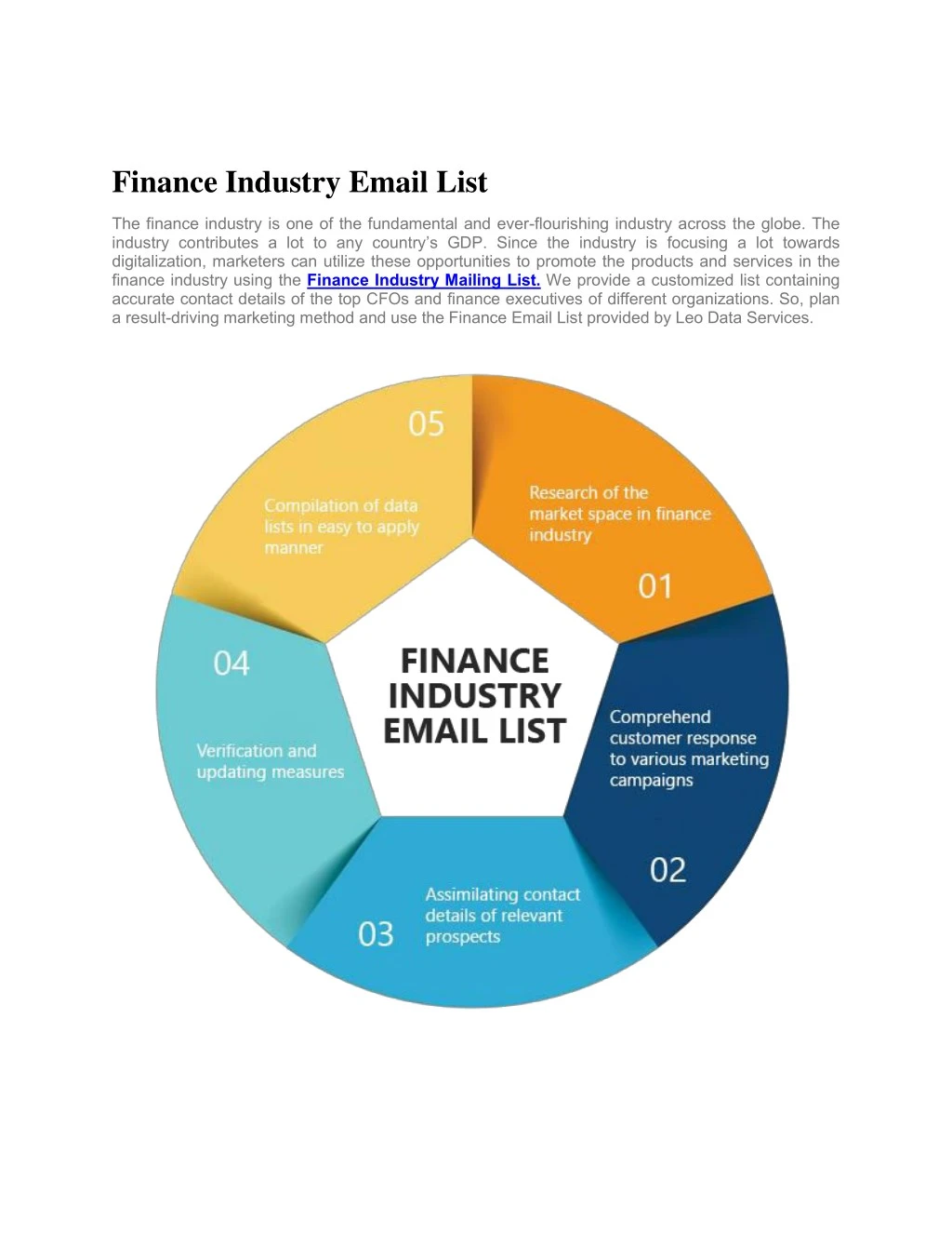 finance industry email list n.