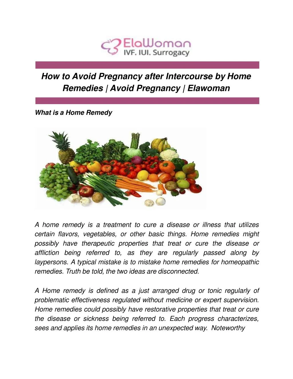 Ppt How To Avoid Pregnancy After Intercourse By Home Remedies Avoid