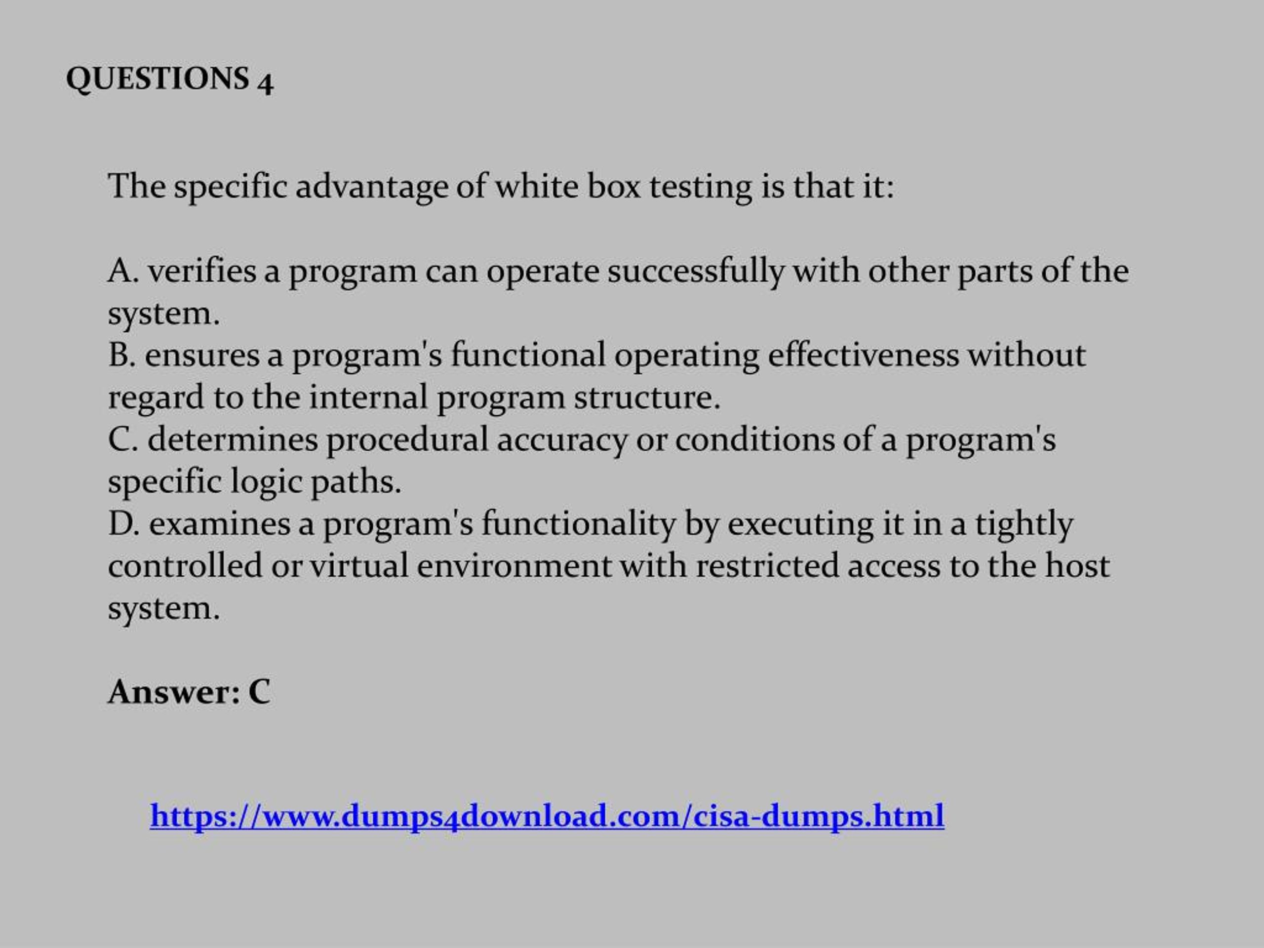 Exam CISA Topics