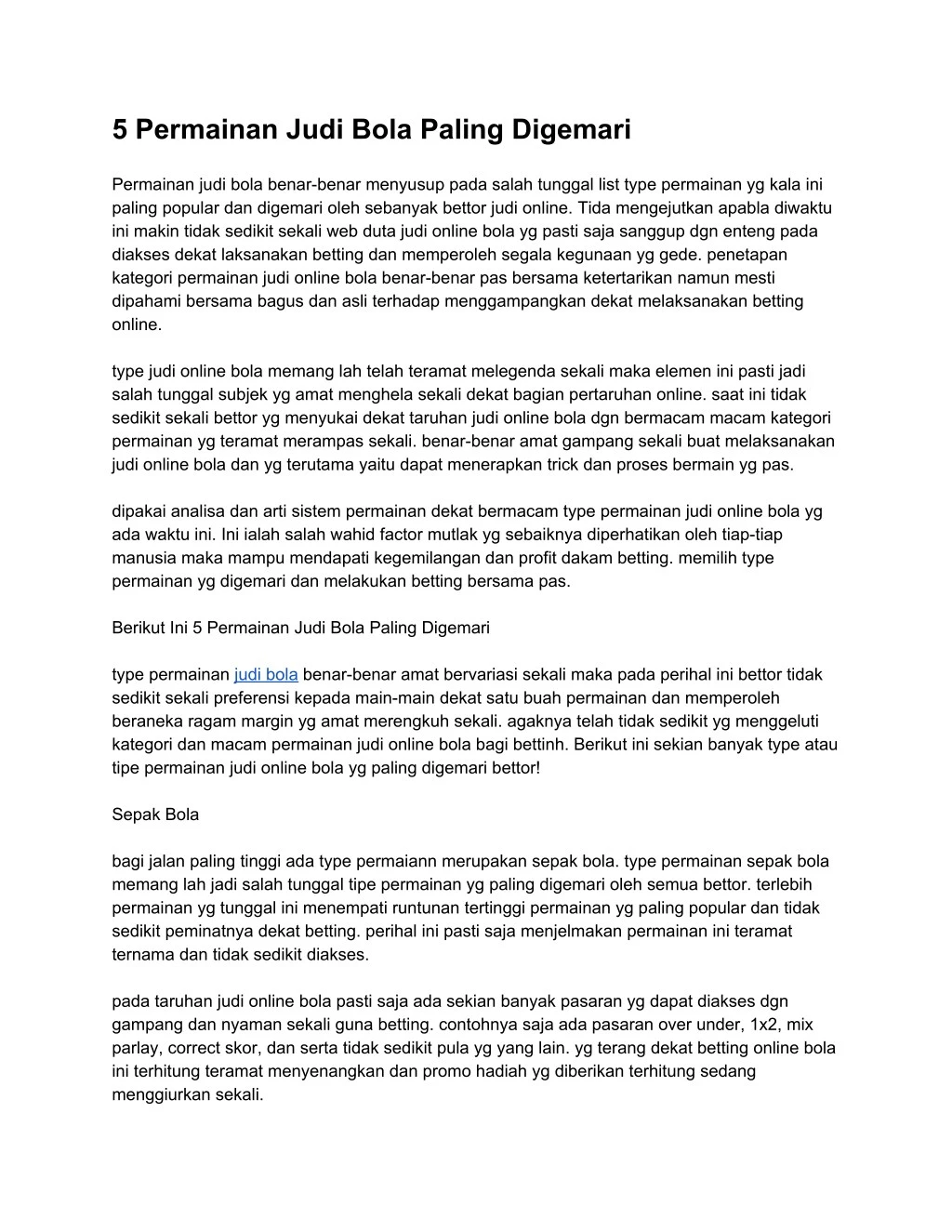 5 permainan judi bola paling digemari permainan n.