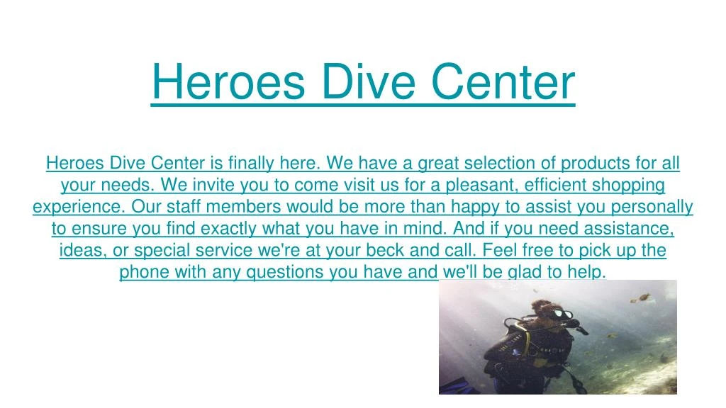 heroes dive center n.