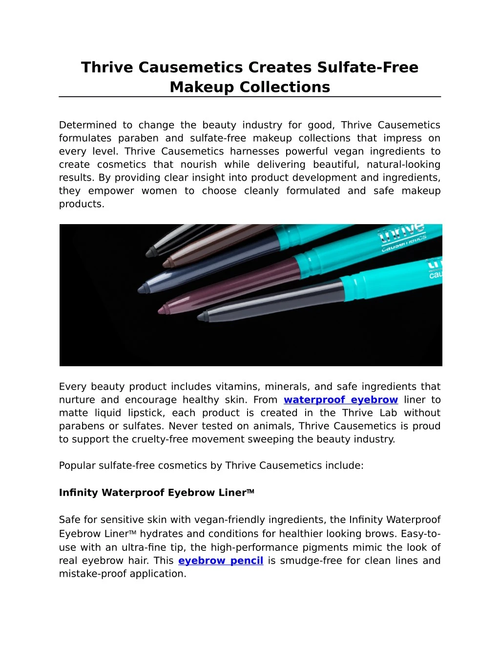 PPT - Thrive Causemetics Creates Sulfate-Free Makeup Collections ...