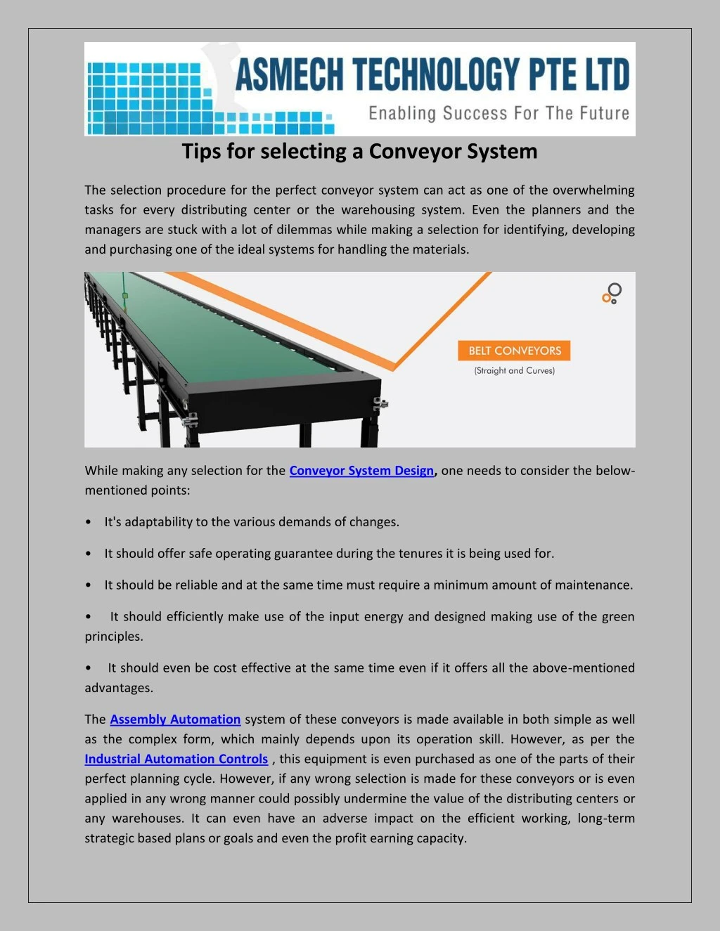 belt conveyor ppt