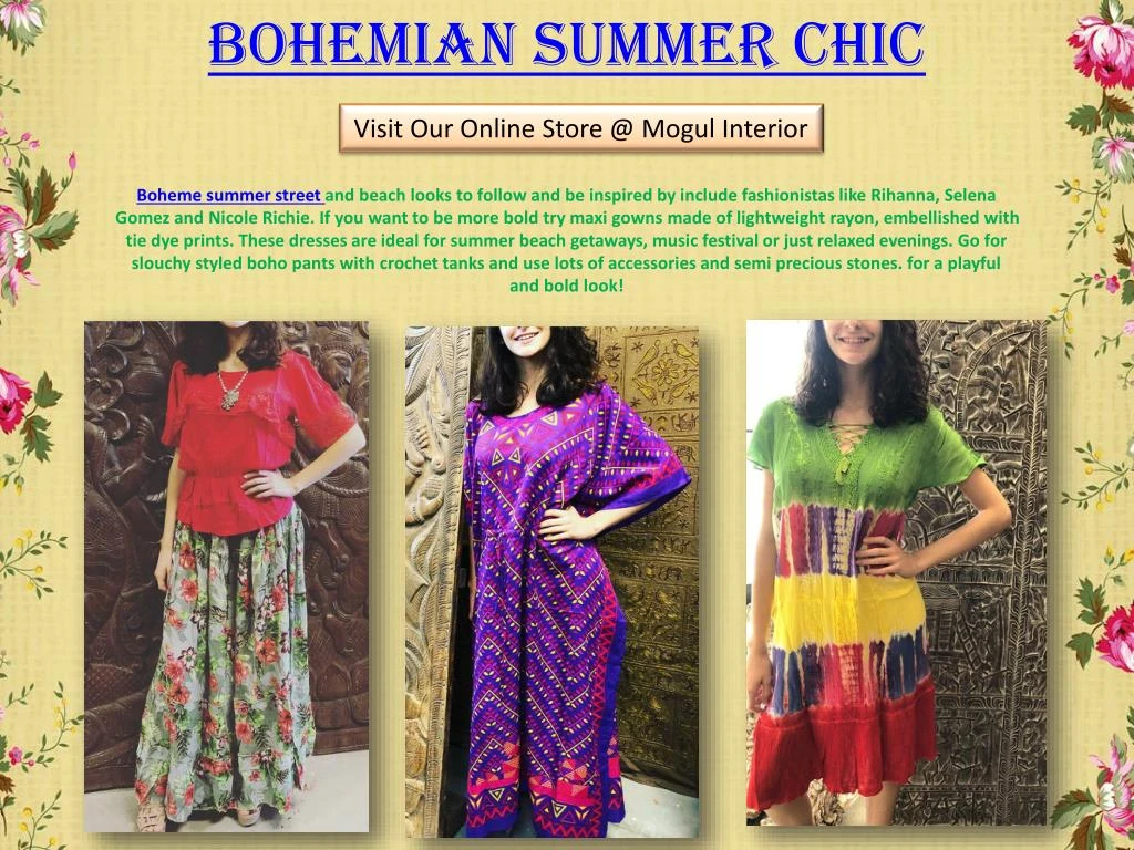 PPT - Bohemian Summer Chic PowerPoint Presentation, free download - ID ...