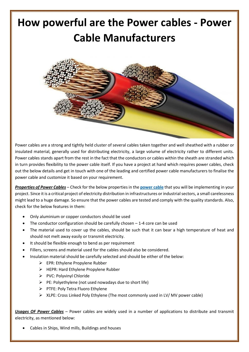 PPT How powerful are the Power cables PowerPoint Presentation, free