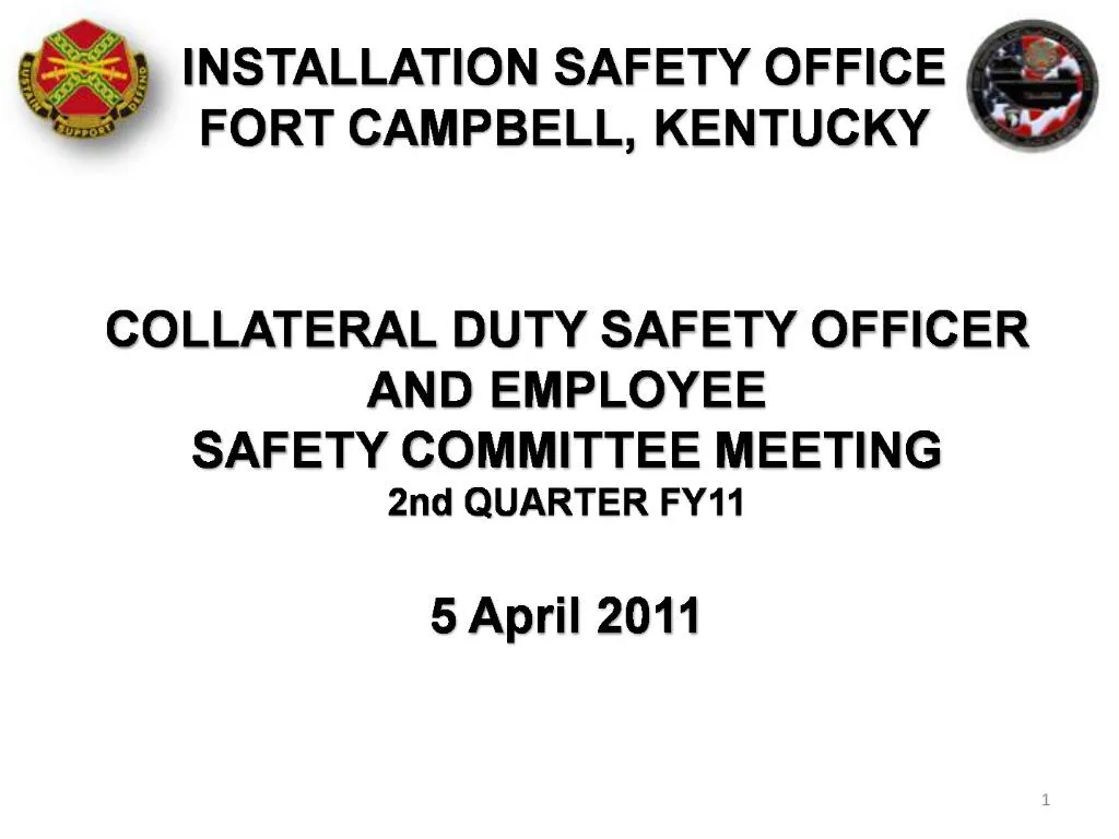 PPT INSTALLATION SAFETY OFFICE FORT CAMPBELL, KENTUCKY PowerPoint Presentation ID787983