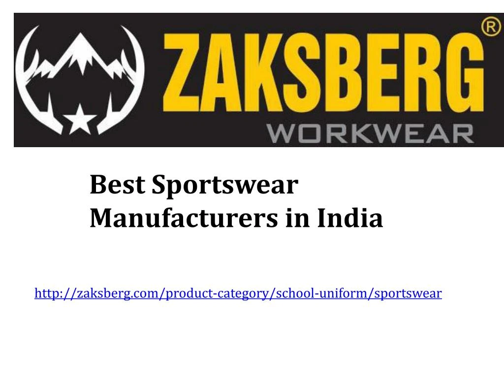 PPT Best Sportswear Manufacturers In India PowerPoint Presentation ppt-best-sportswear-manufacturers-in-india-powerpoint-presentation