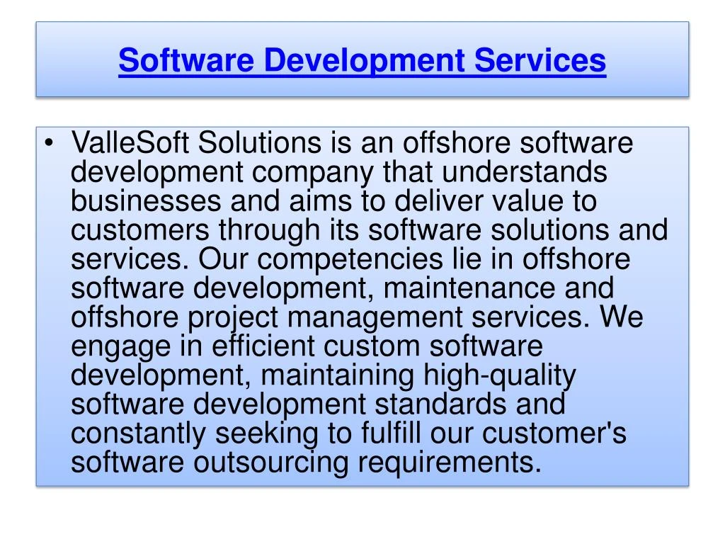 software development services n.