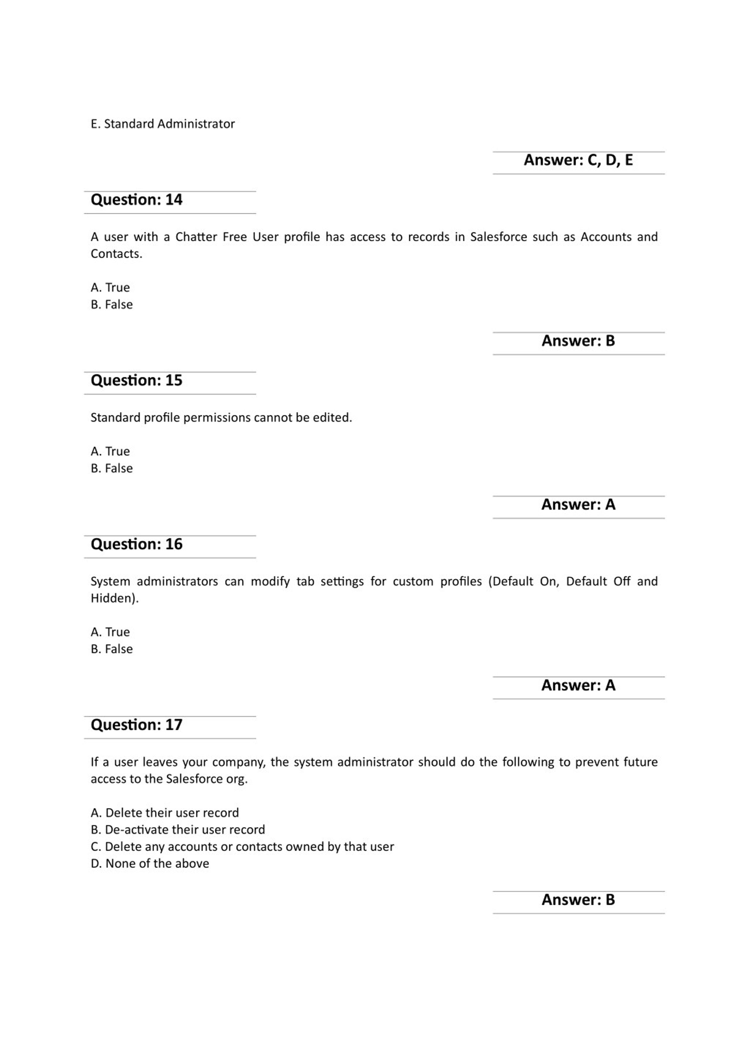 Exam ADM-201 Outline