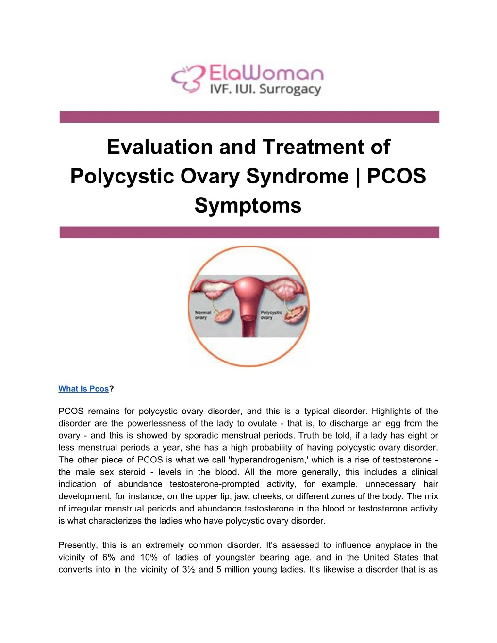 Ppt Evaluation And Treatment Of Polycystic Ovary Syndrome Pcos Symptoms Powerpoint