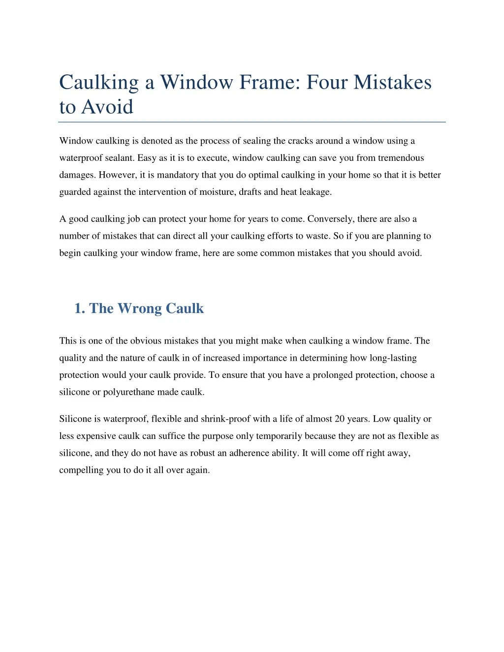 caulking a window frame four mistakes to avoid n.
