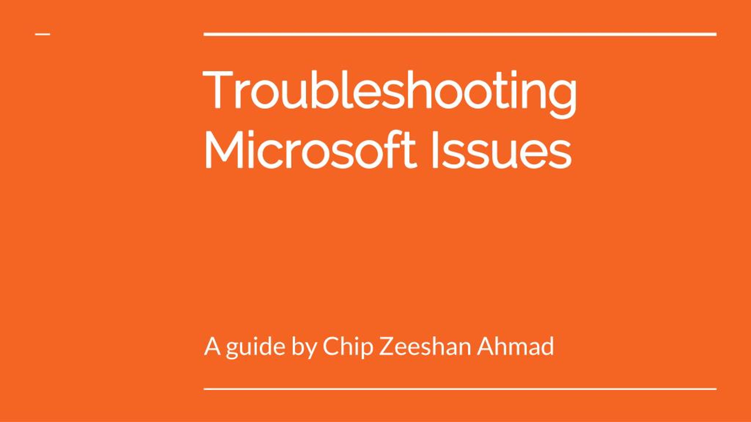 PPT Troubleshooting Microsoft Issues PowerPoint Presentation, free