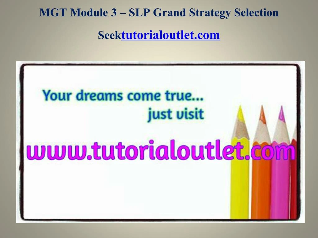 mgt module 3 slp grand strategy selection seek tutorialoutlet com n.