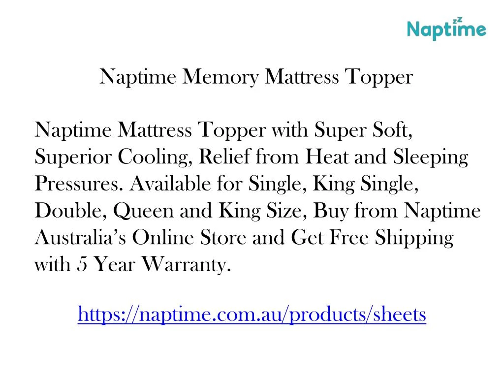 naptime memory mattress topper n.