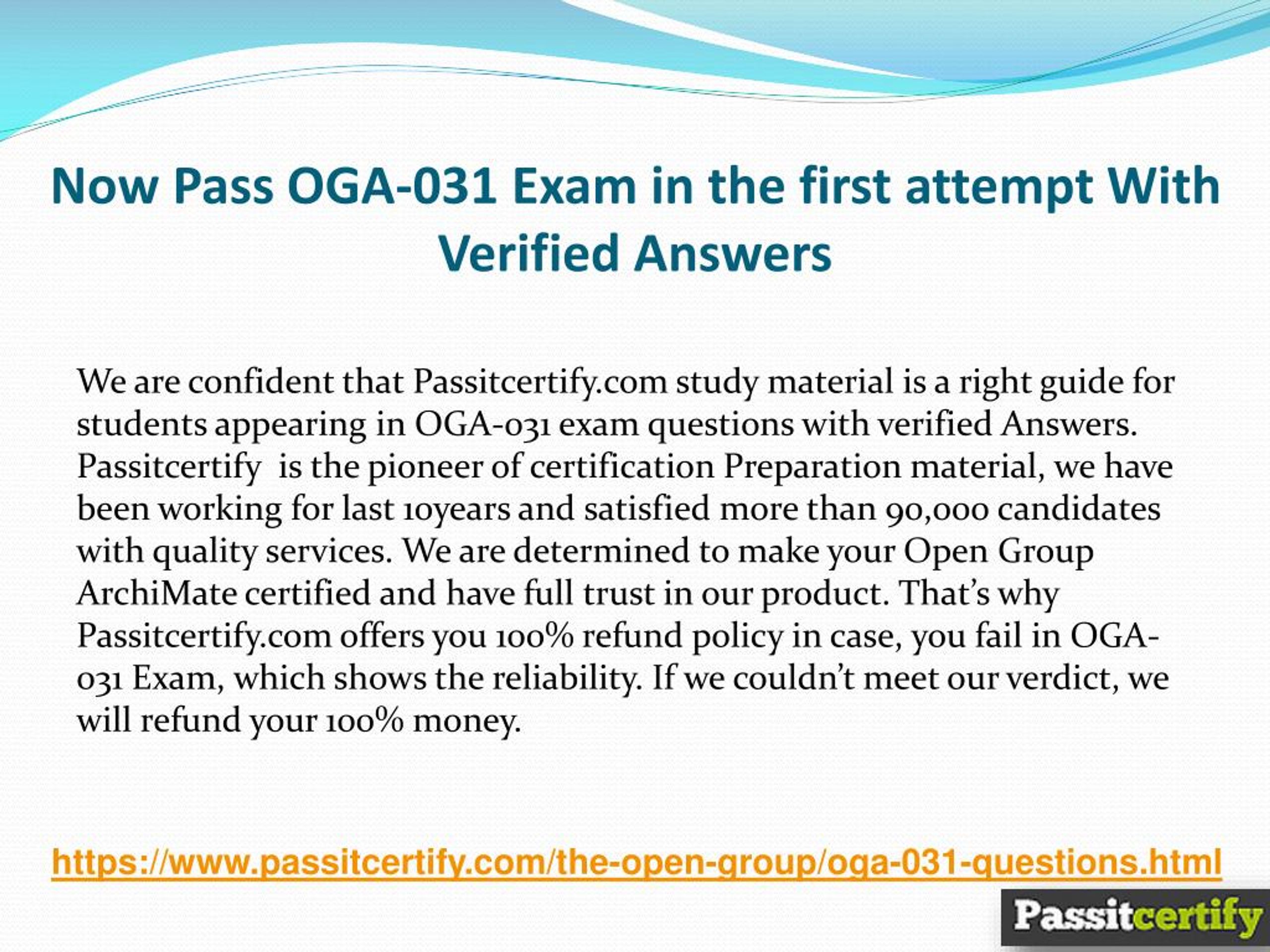 Actual OGA-031 Test Pdf