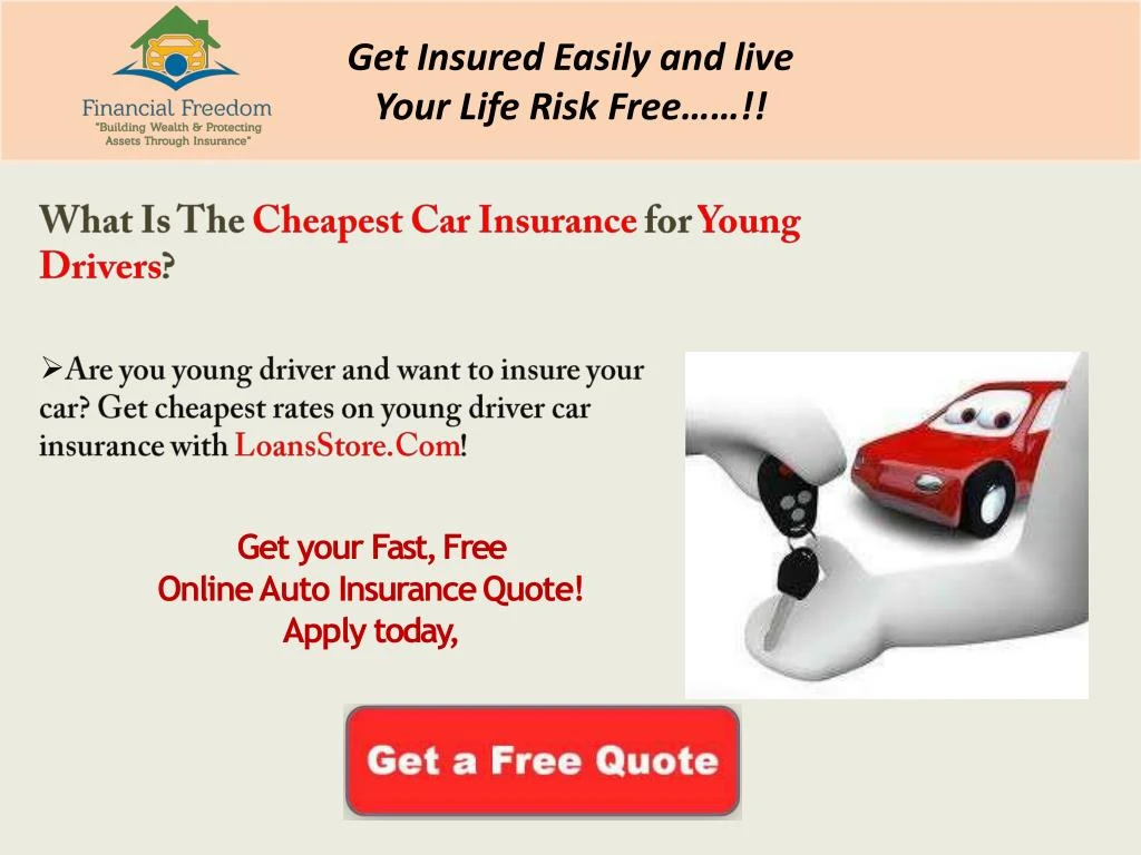 PPT - What is the cheapest car insurance for young drivers ...