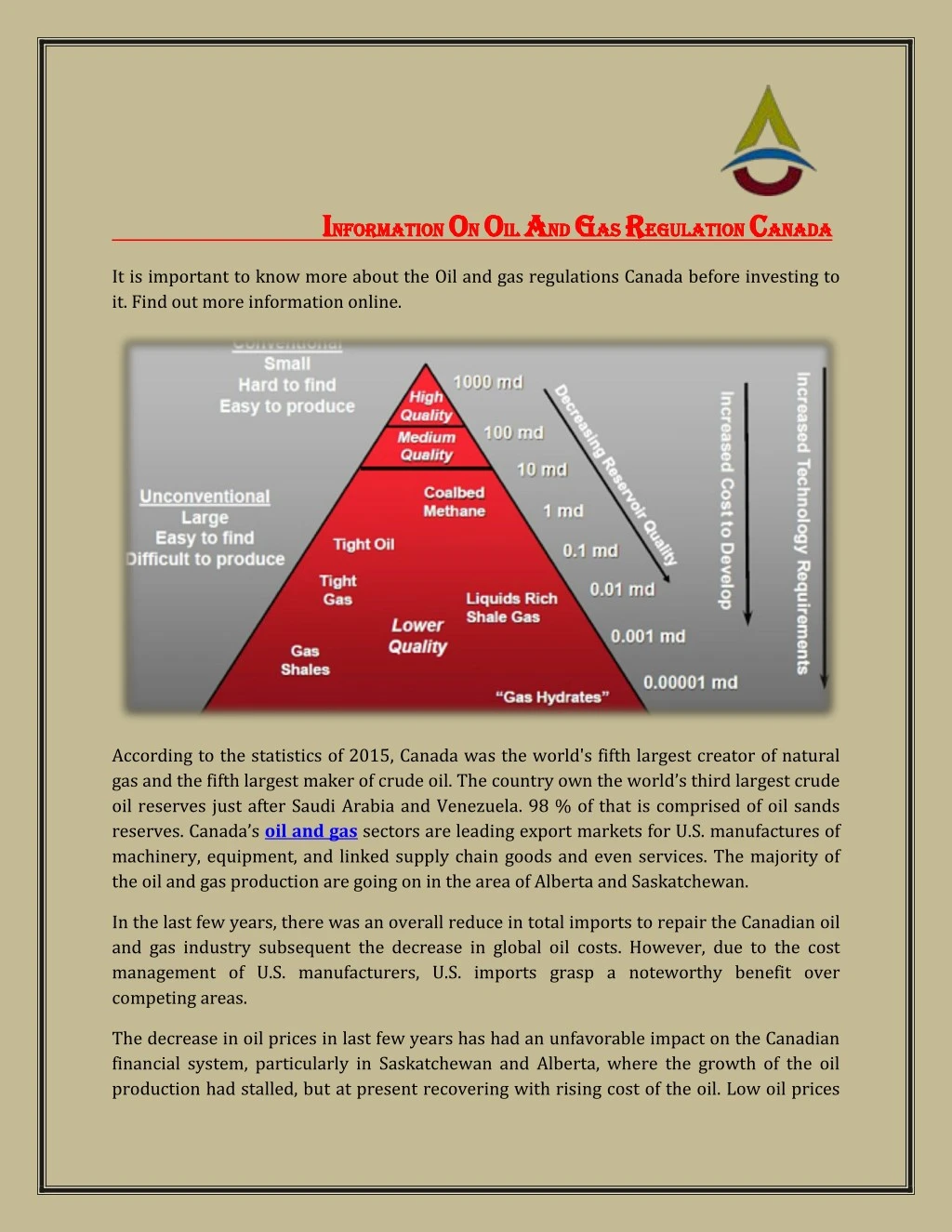 PPT Information On Oil And Gas Regulation Canada Oilandgasinfo.ca