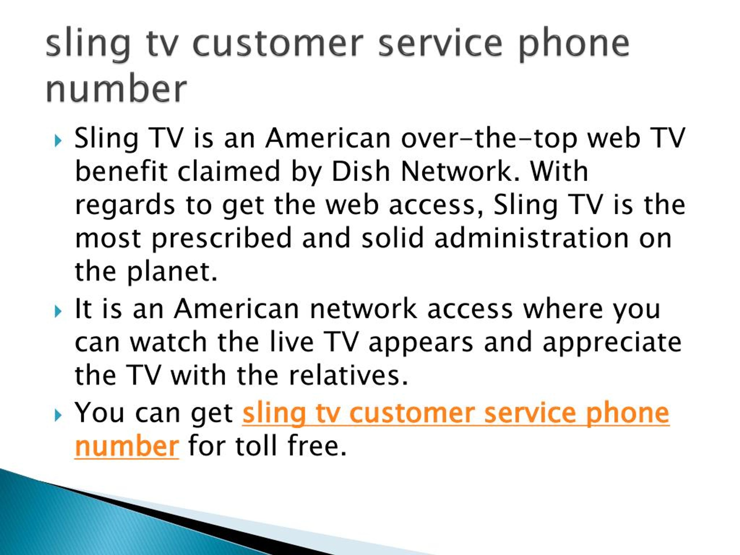 PPT sling tv customer service phone number PowerPoint Presentation