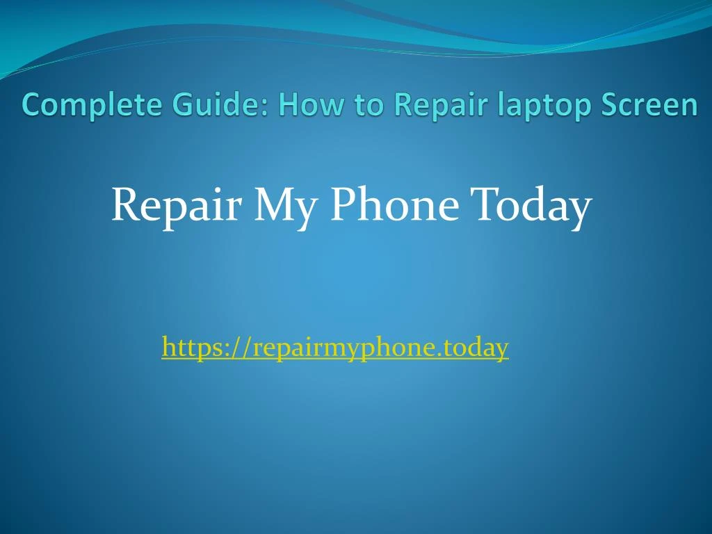 complete guide how to repair laptop screen n.