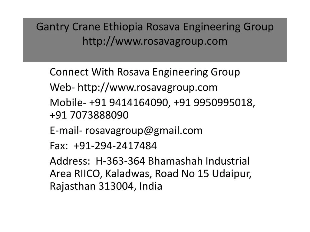 gantry crane ethiopia rosava engineering group http www rosavagroup com n.