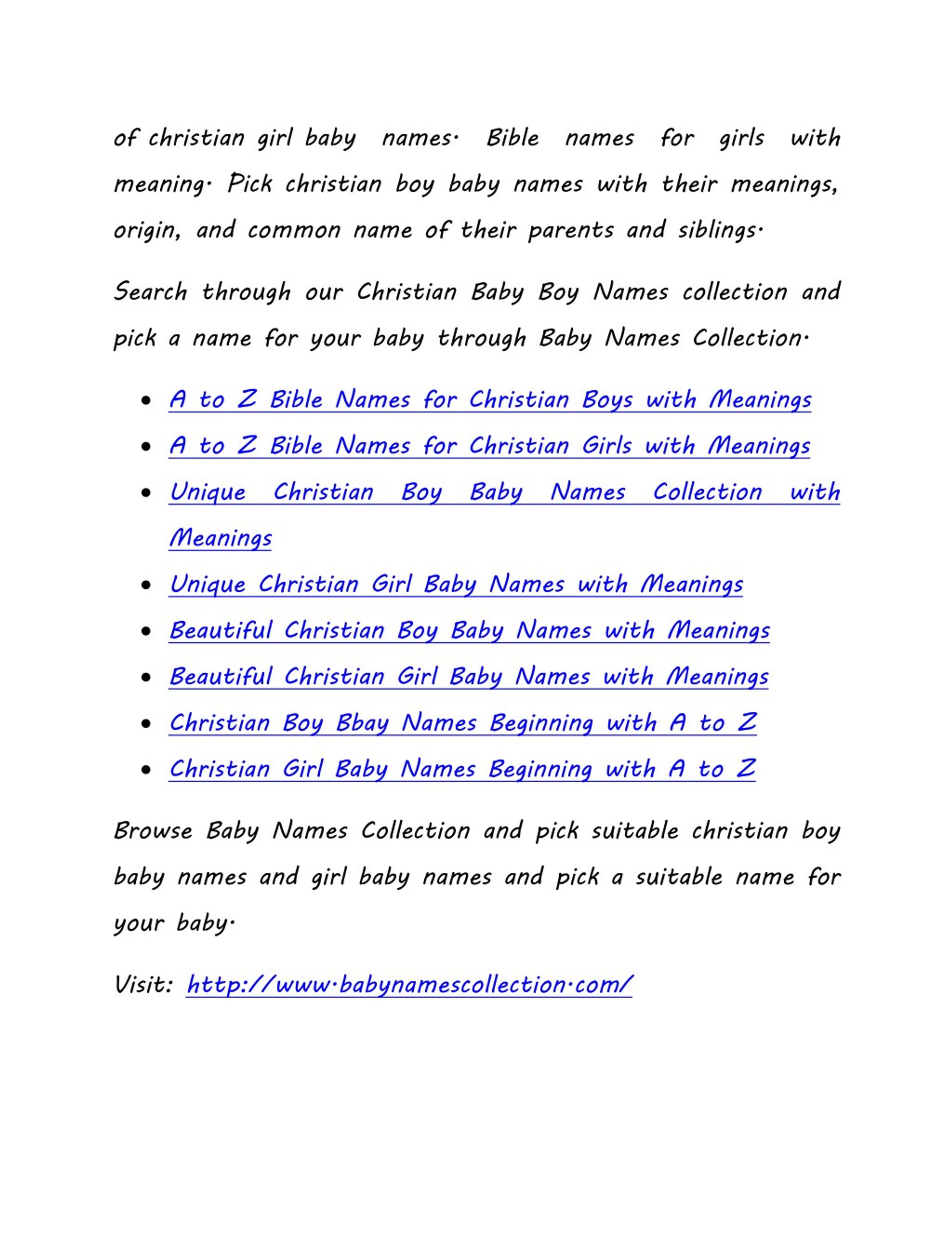 Ppt A To Z Christian Boy Baby Names Collection A To Z