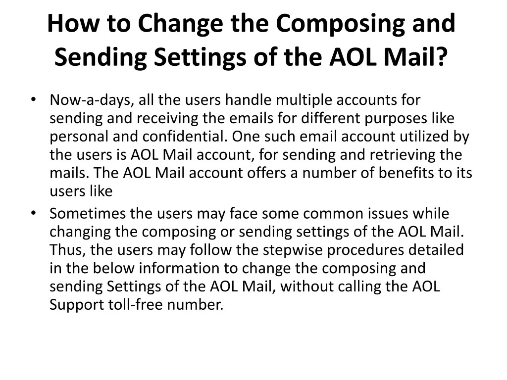 how to change the composing and sending settings n.