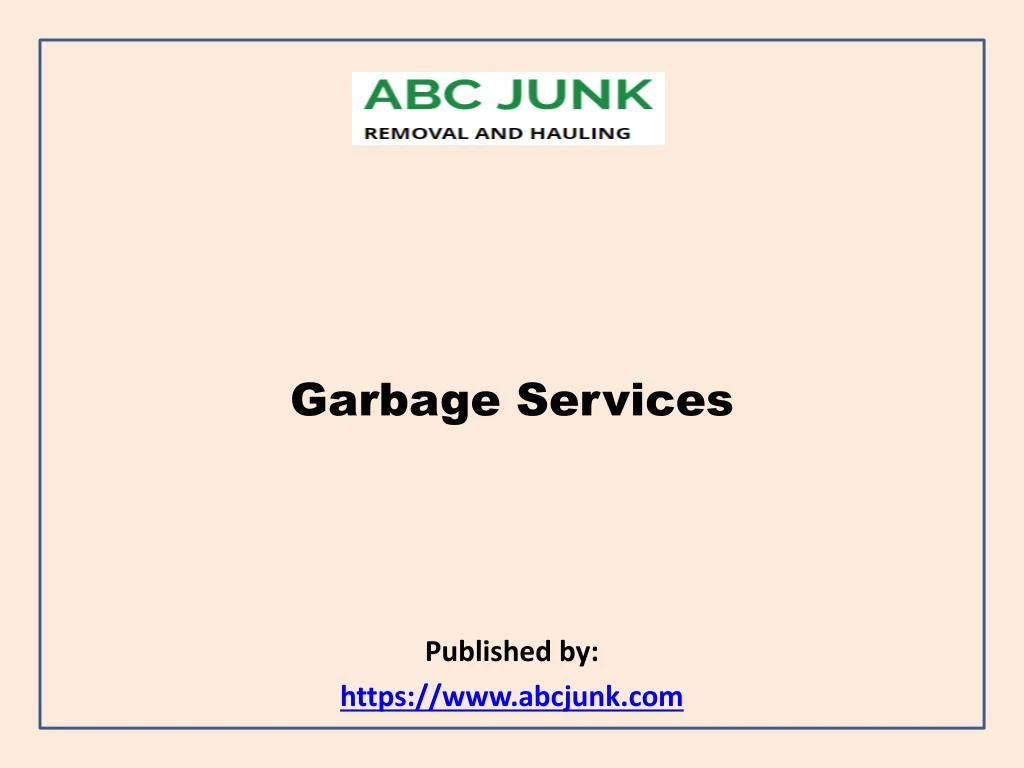 PPT Garbage Services PowerPoint Presentation, free download ID7892388