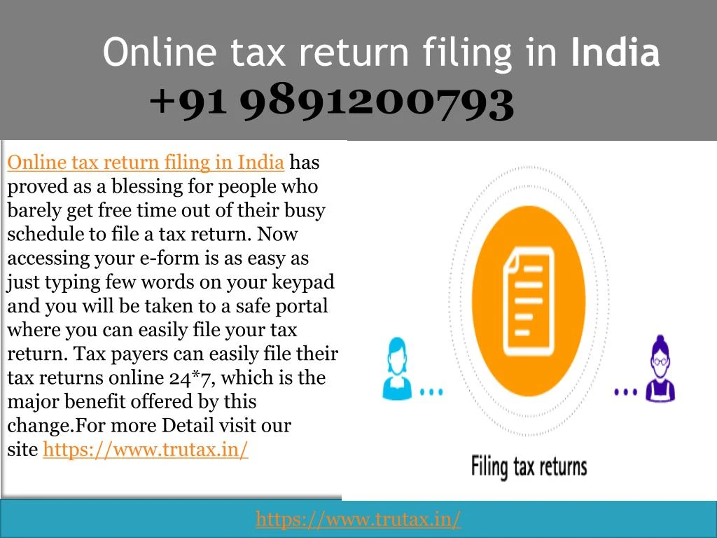 PPT The Ease Offered by Online tax return filing in India PowerPoint Presentation ID7893806