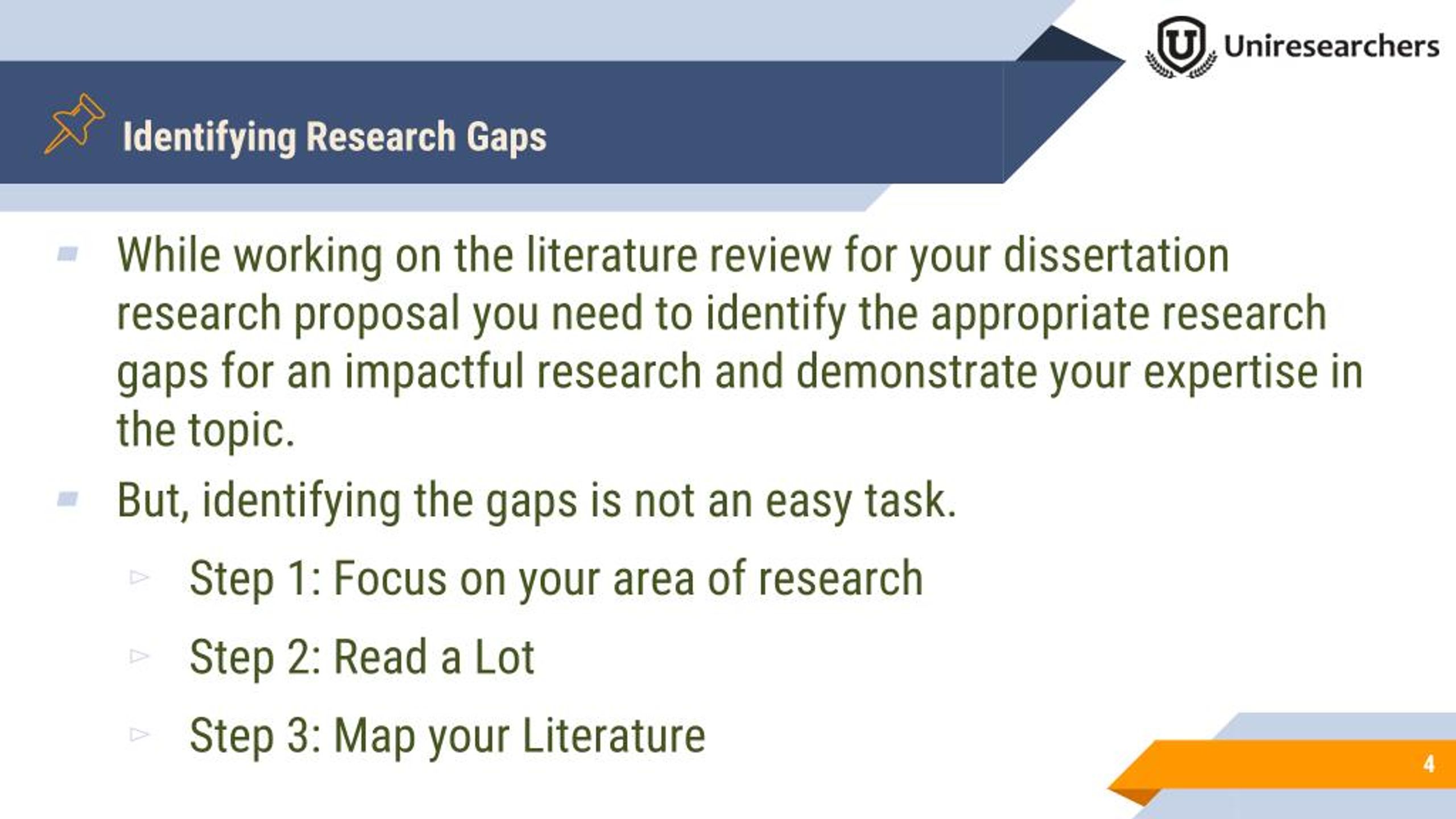 how does literature review support to find out research gap