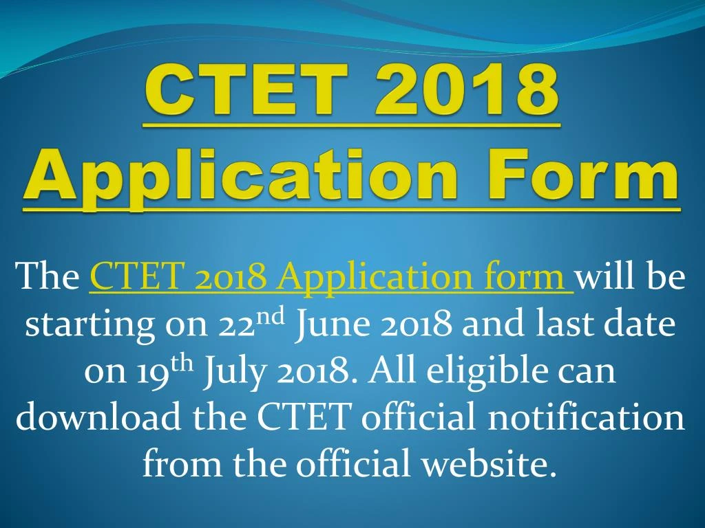 ctet 2018 application form n.