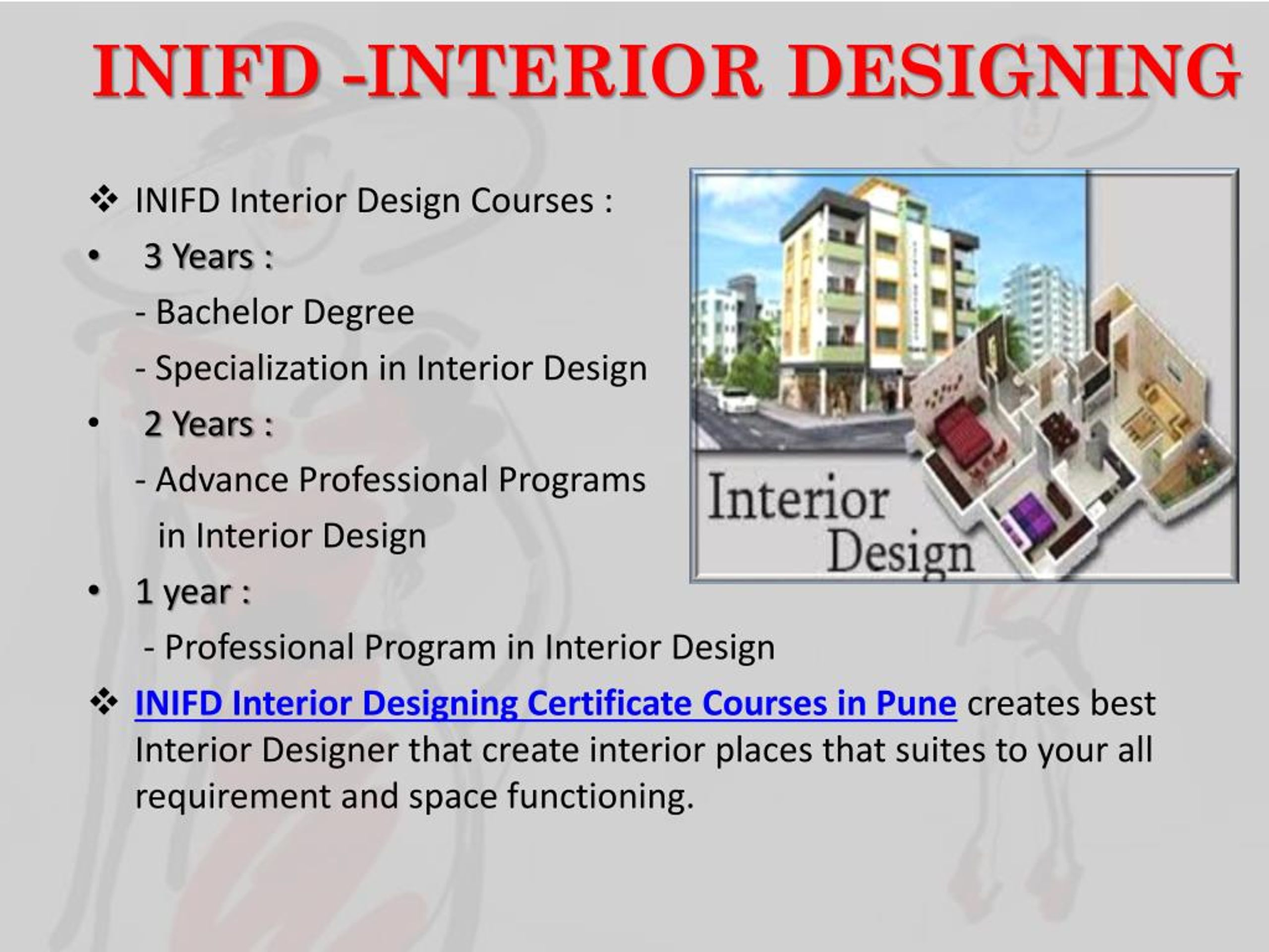 Ppt Inifd College In Pune Fashion Interior Design