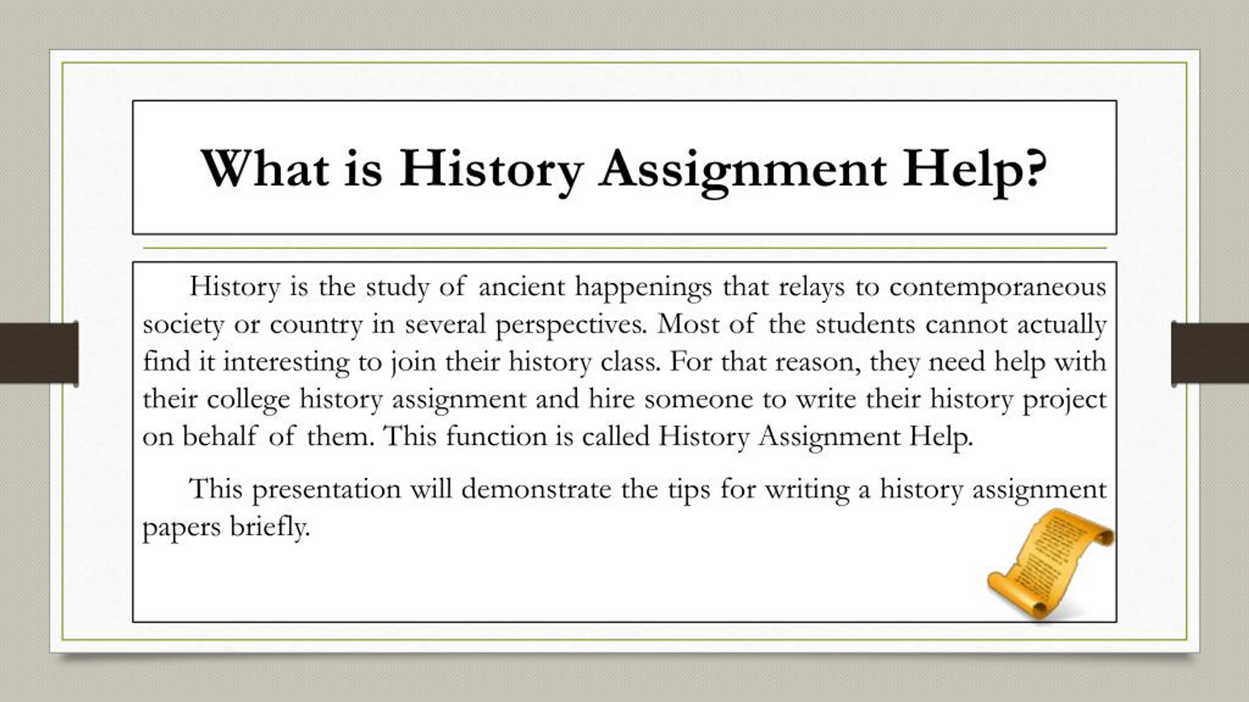 history assignment tips