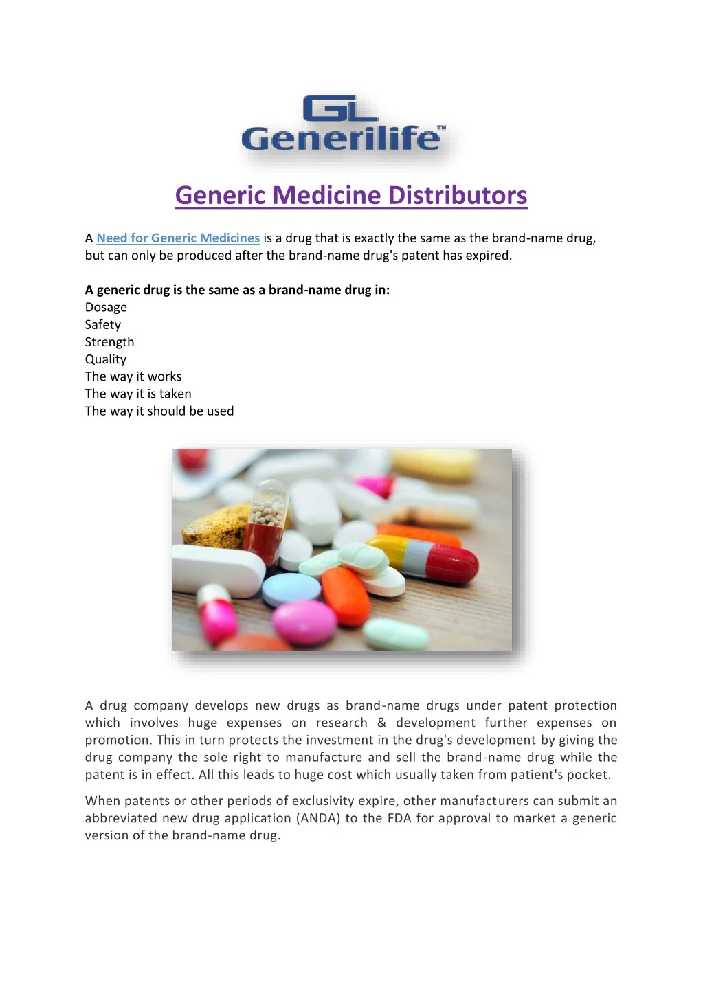 PPT Generic Medicine Distributors PowerPoint Presentation, free