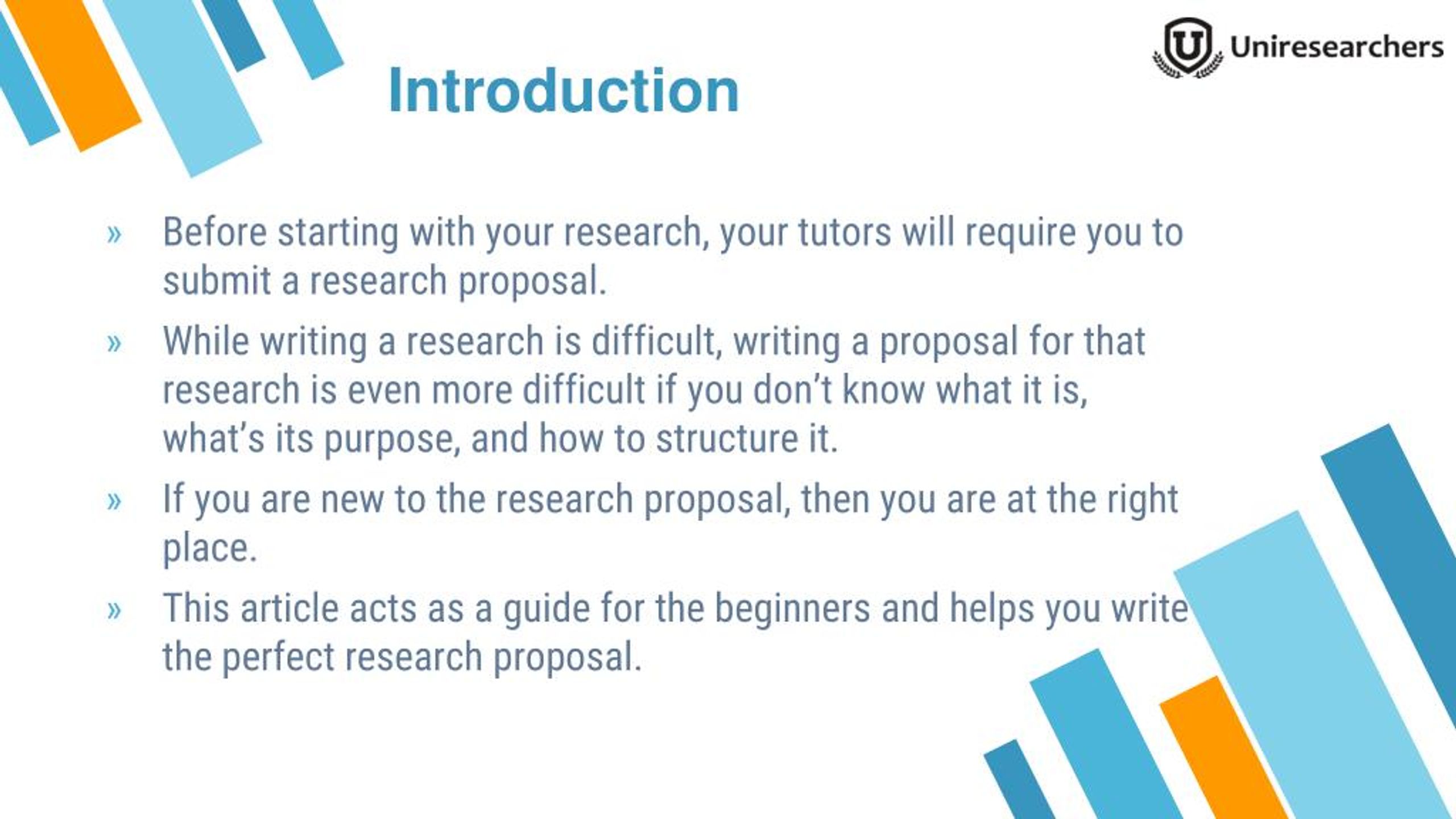 beginners guide to writing a research proposal
