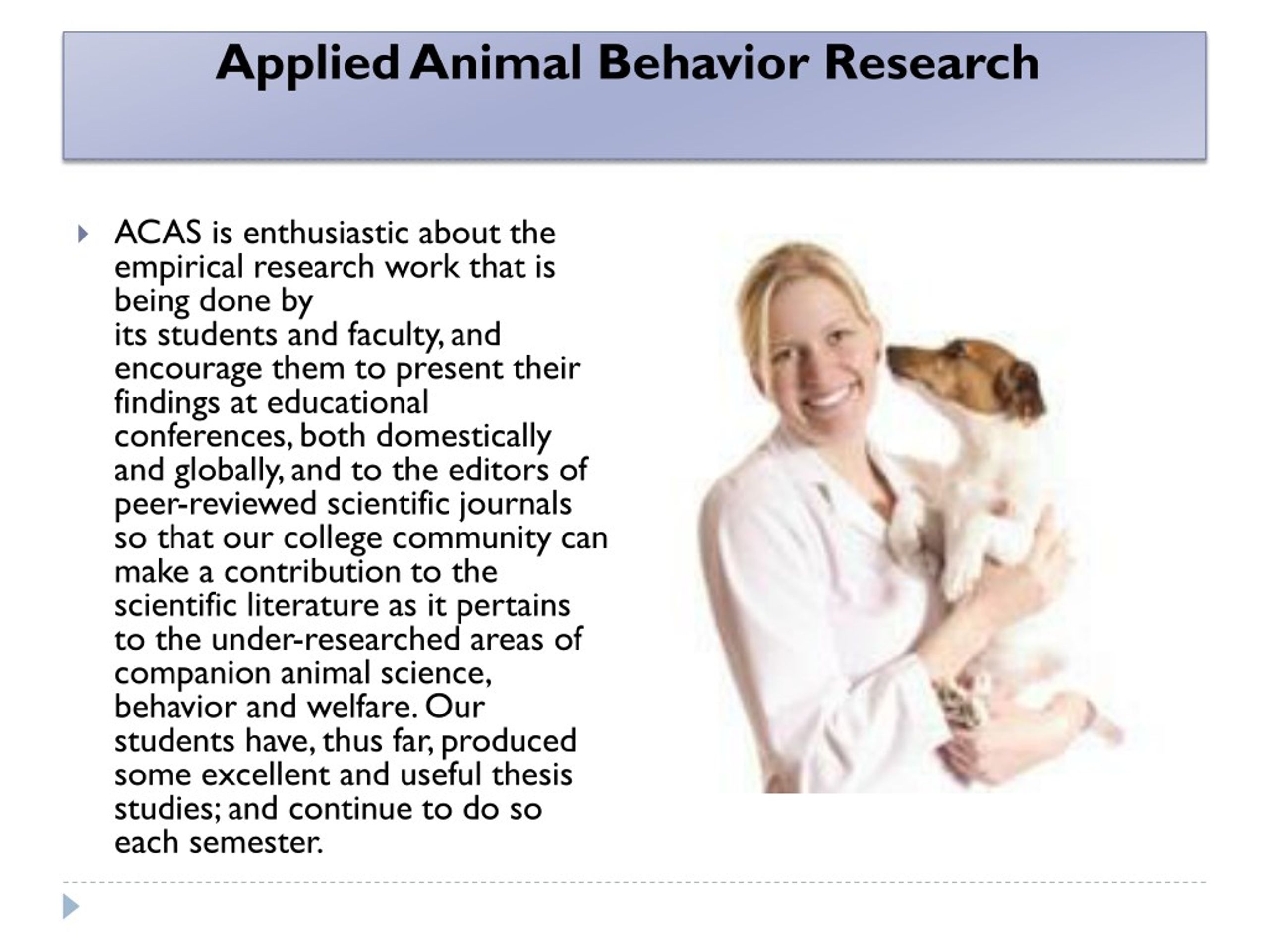 research assistant animal behaviour