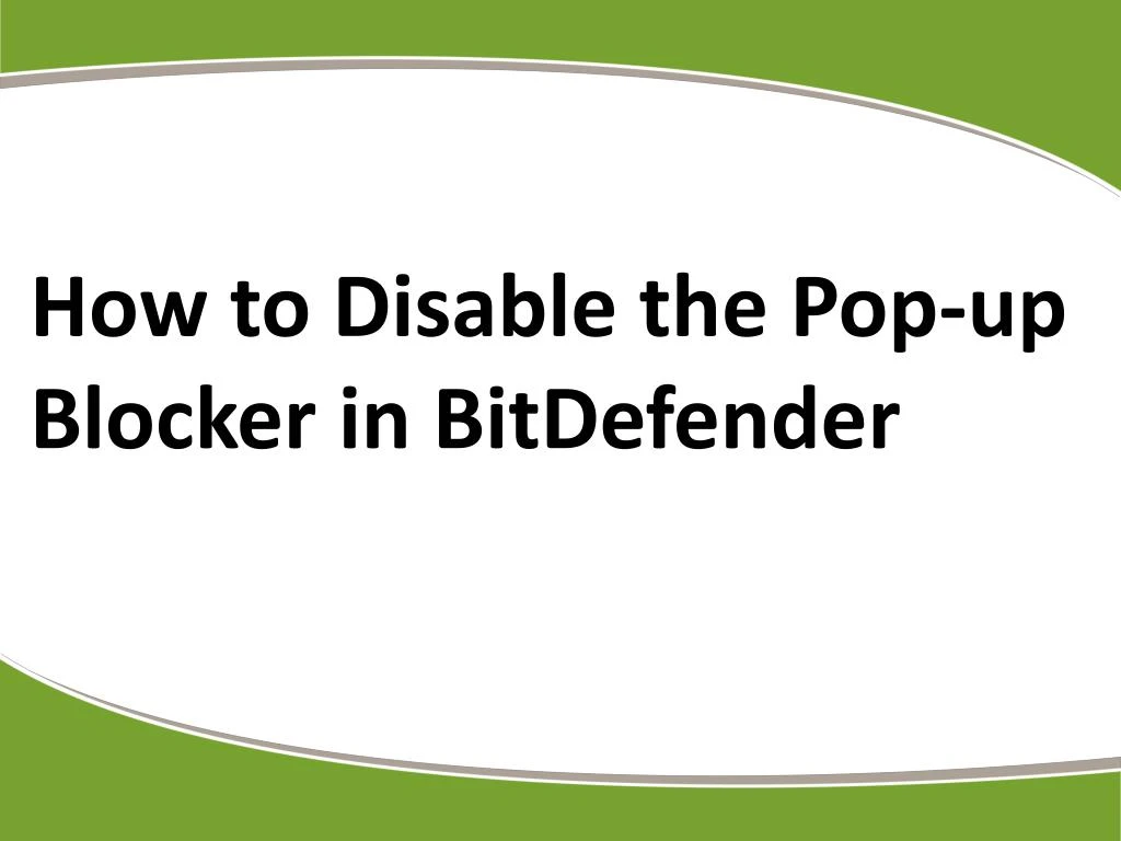 how to disable bitdefender