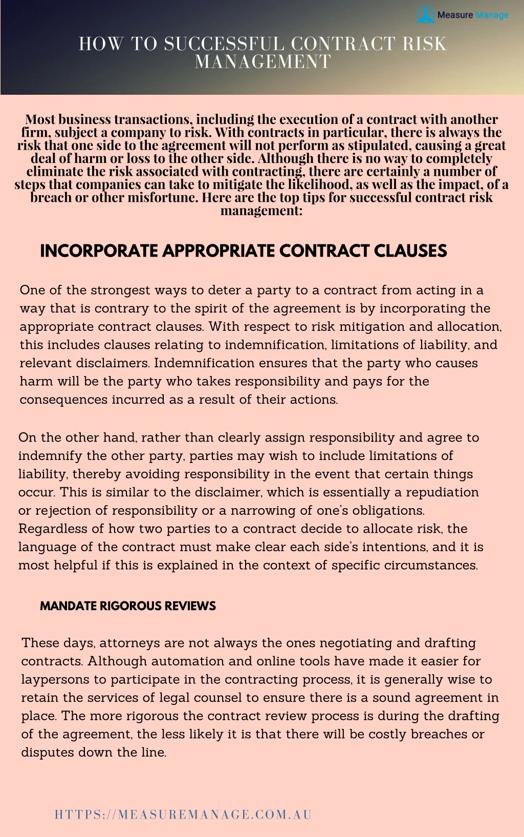PPT - How to Successful Contract Risk Management PowerPoint