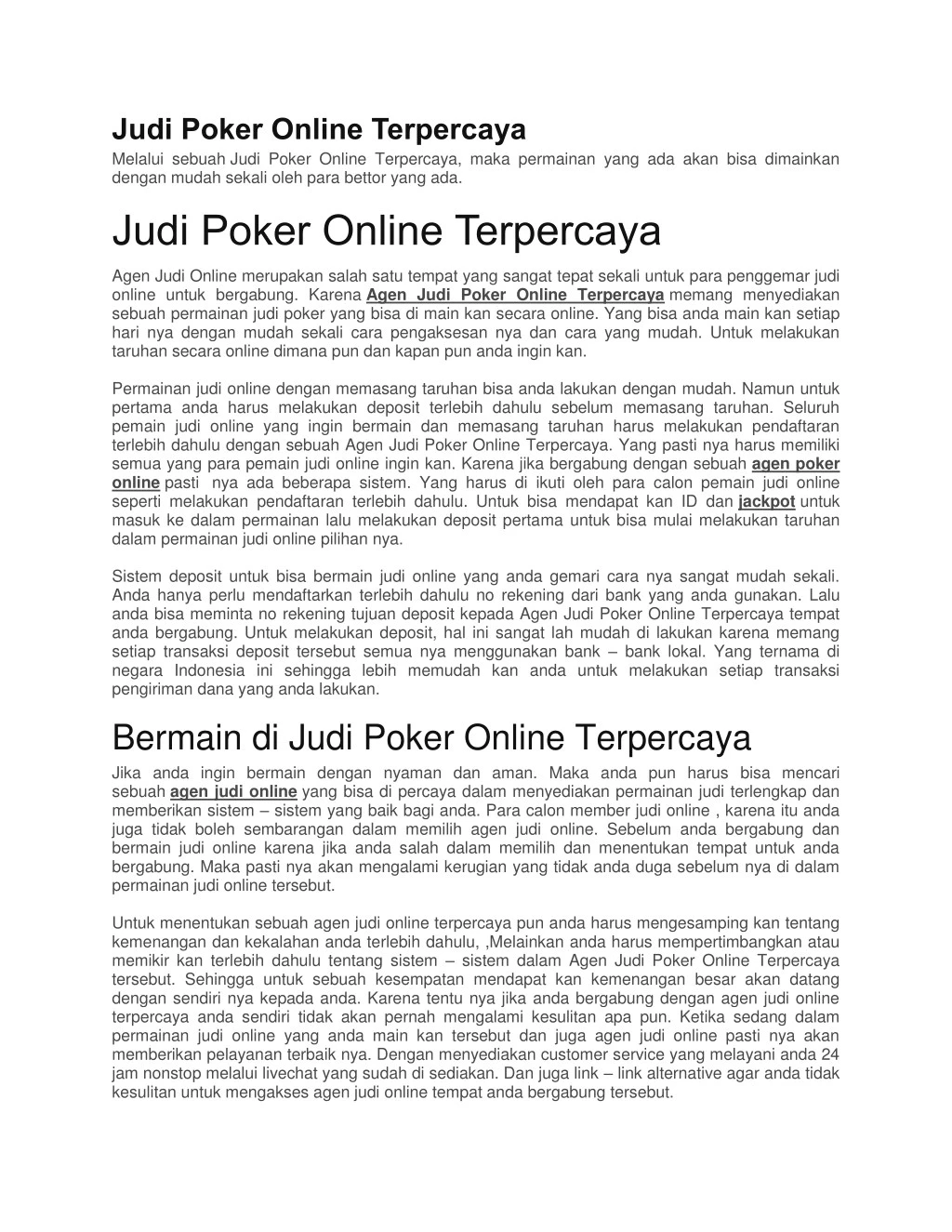 judi poker online terpercaya melalui sebuah judi n.