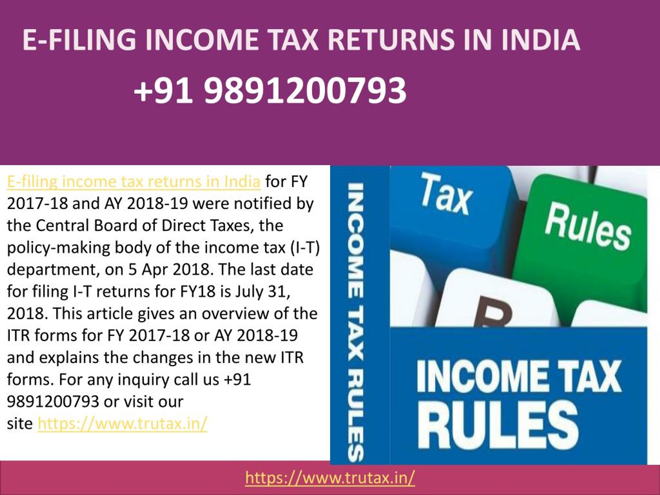 PPT - Which ITR form to Choose for income tax return e-filing in India ...