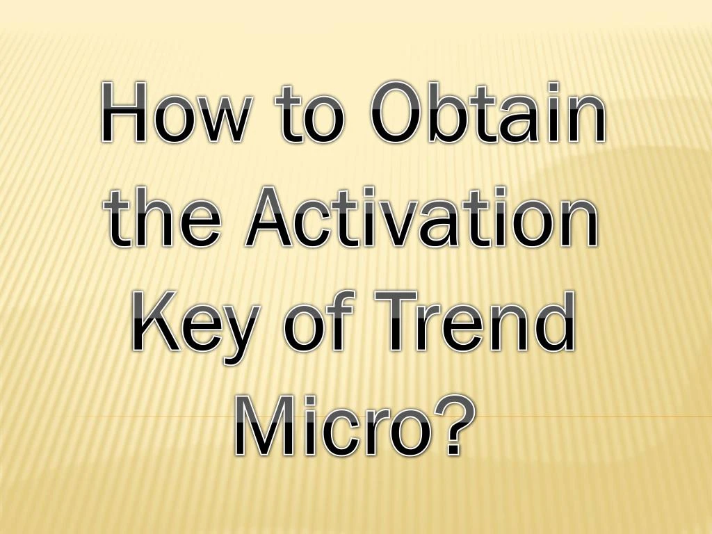 trend micro antivirus activation key
