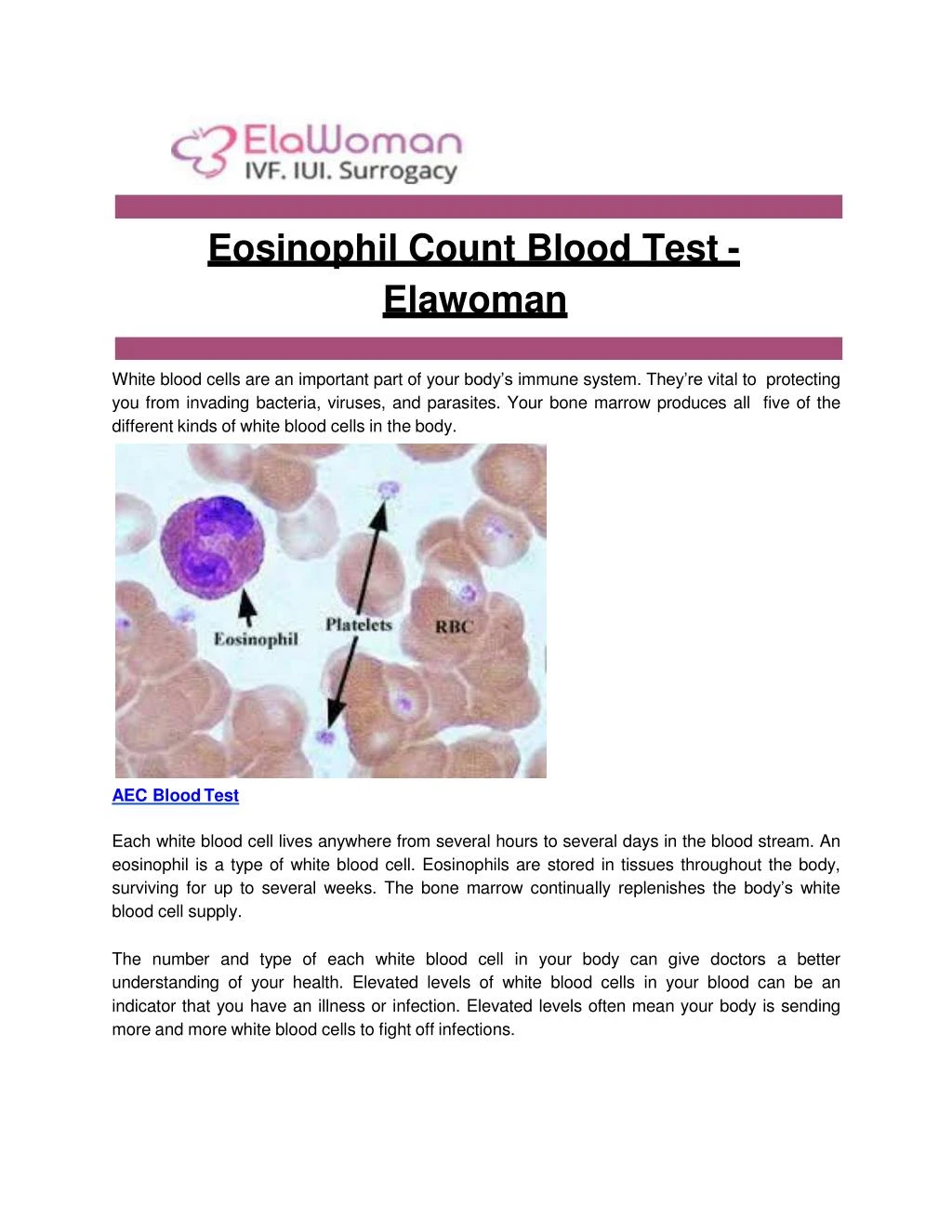 eosinophils blood test percentage