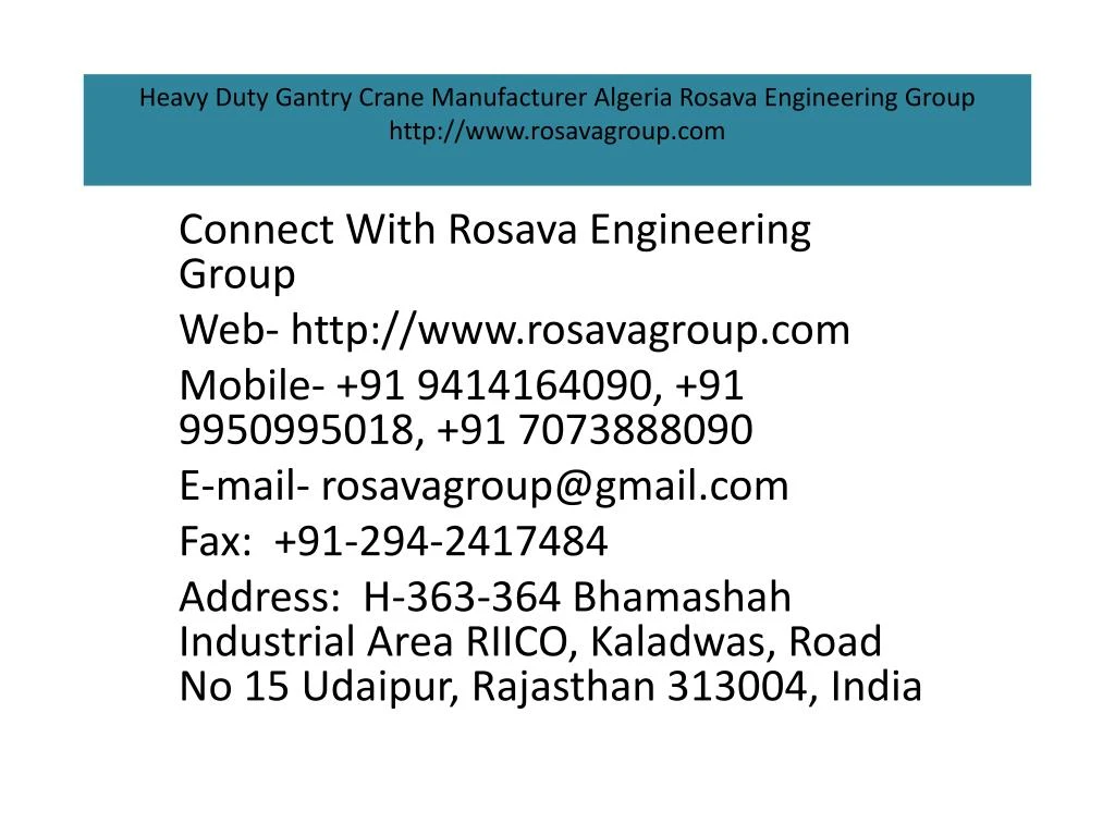 heavy duty gantry crane manufacturer algeria rosava engineering group http www rosavagroup com n.