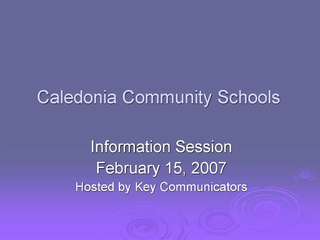 PPT Caledonia Community Schools PowerPoint Presentation, free